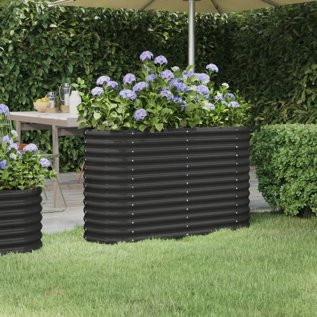 vidaXL Plantenbak Antraciet - 114cm - 40% Korting!