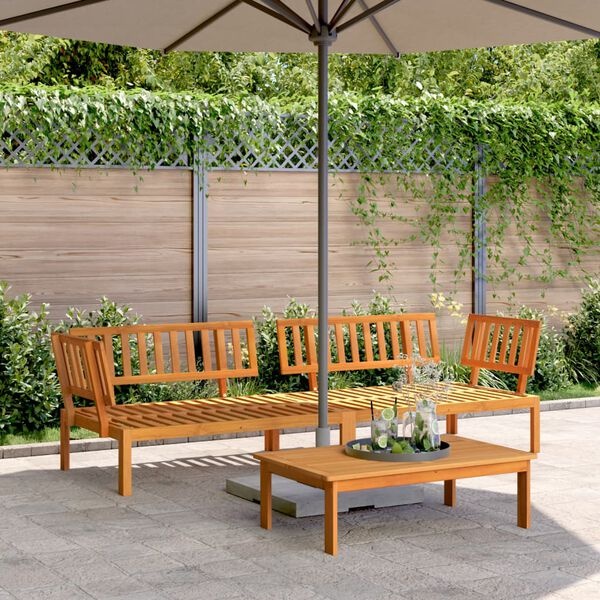 Tuinhoekbank Pallet Acaciahout (2 st) - 35% Korting!