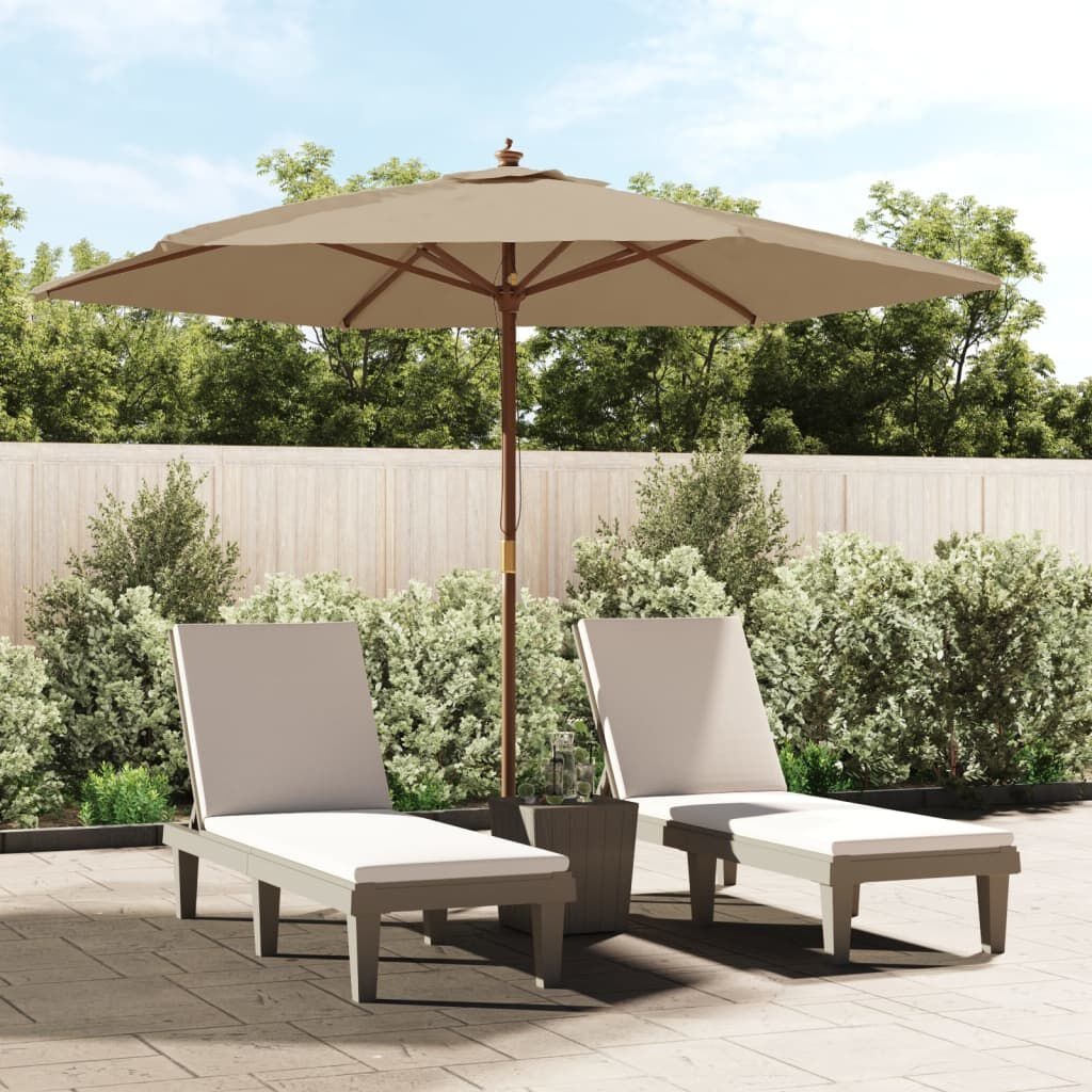 vidaXL Parasol Taupe 299x240cm - 40% Korting!