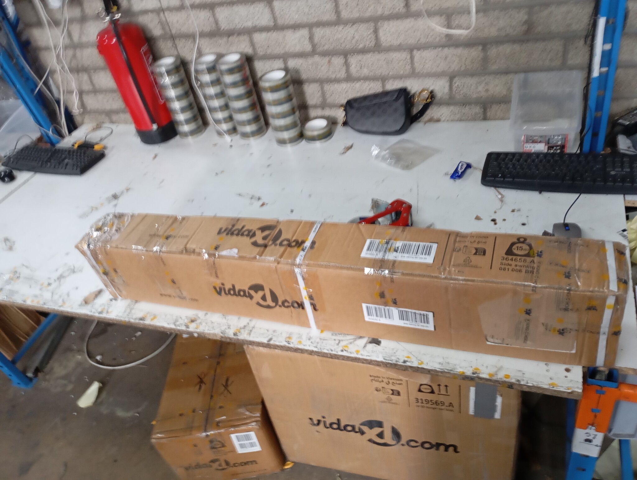 VidaXL Uittrekbaar Tuinscherm 180x600cm Bruin - 40% Korting!