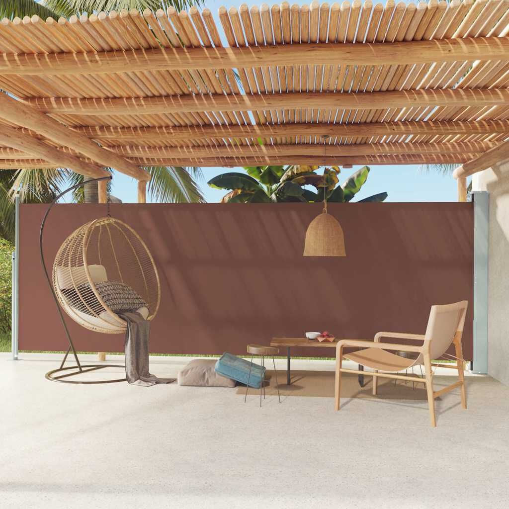 VidaXL Uittrekbaar Tuinscherm 180x600cm Bruin - 40% Korting!