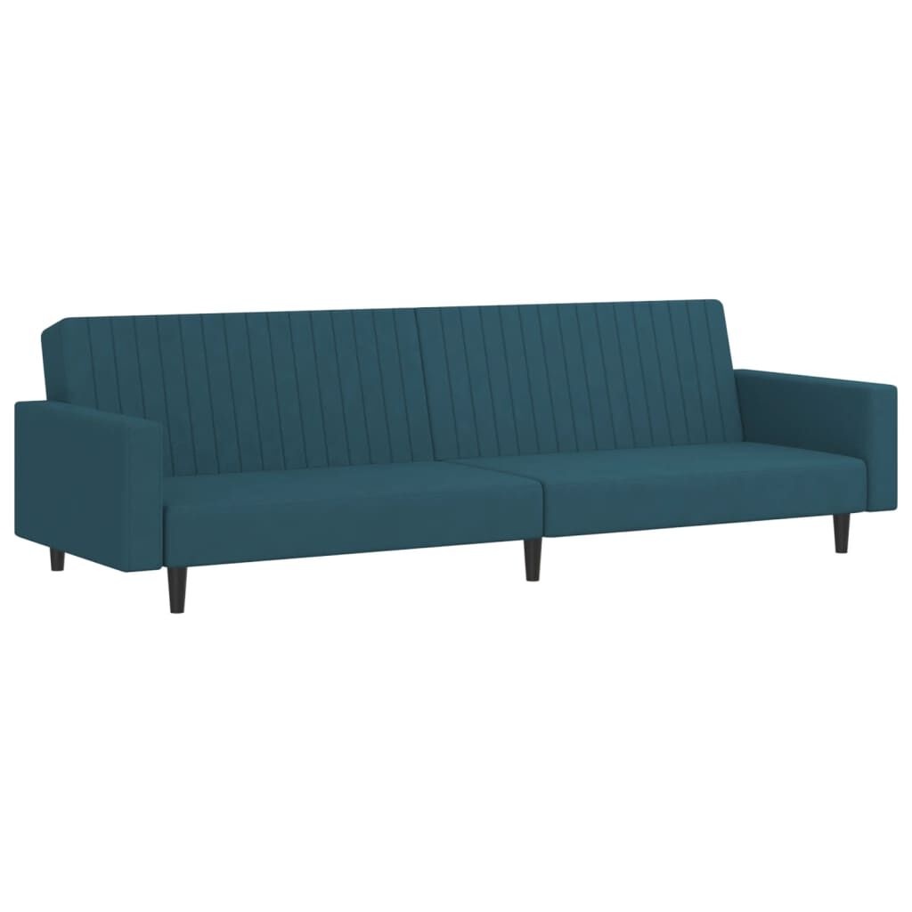 VidaXL Blauwe Fluweel Slaapbank 2-zits - 35% Korting!