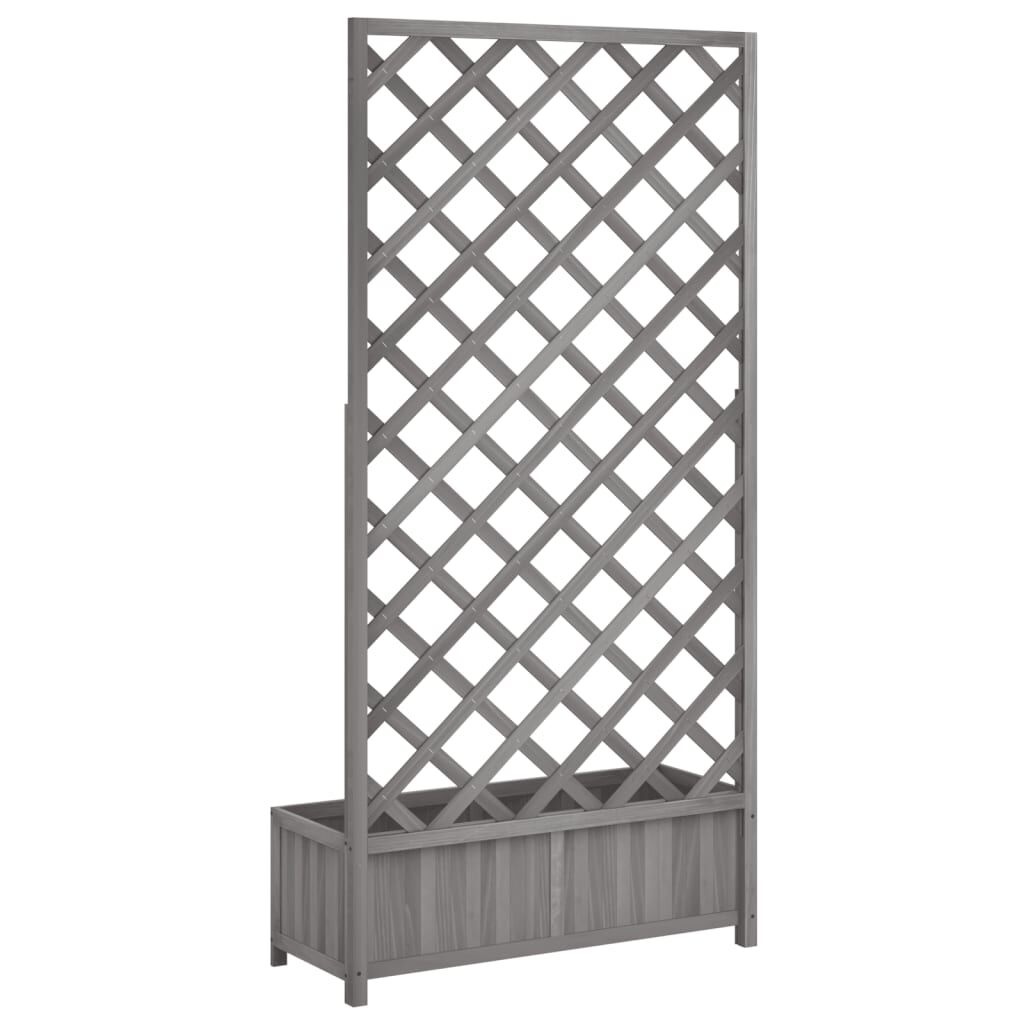 VidaXL Plantenbak met Latwerk Vurenhout Grijs -40%