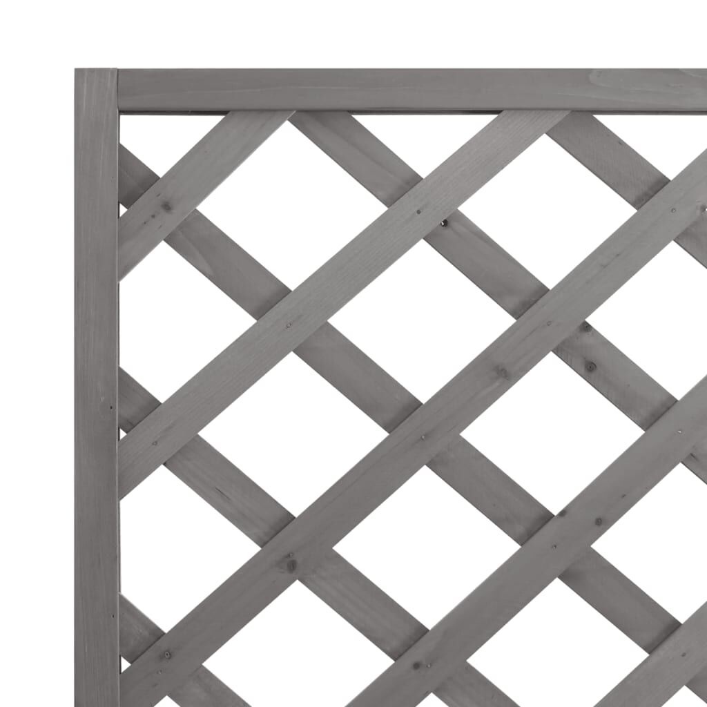 VidaXL Plantenbak met Latwerk Vurenhout Grijs -40%