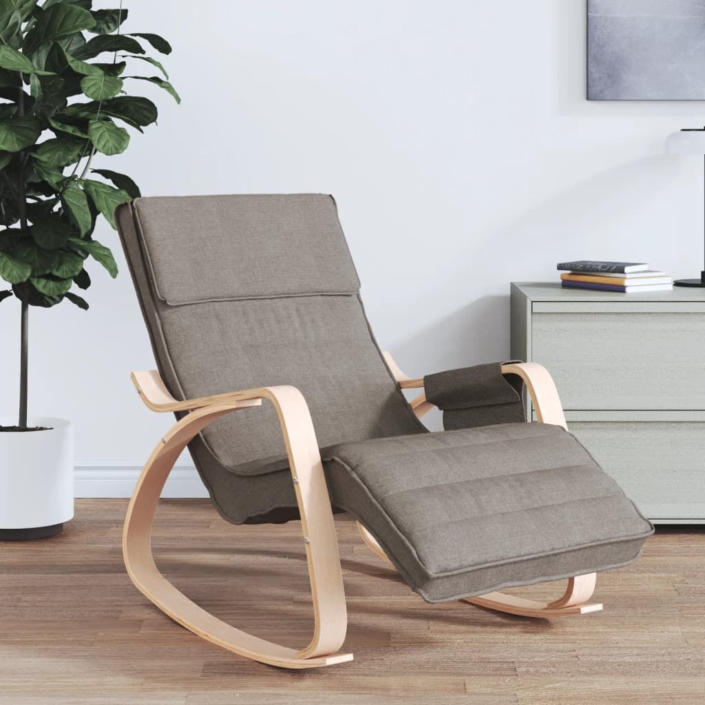 vidaXL Schommelstoel Taupe - 35% Korting! Relax & Geniet