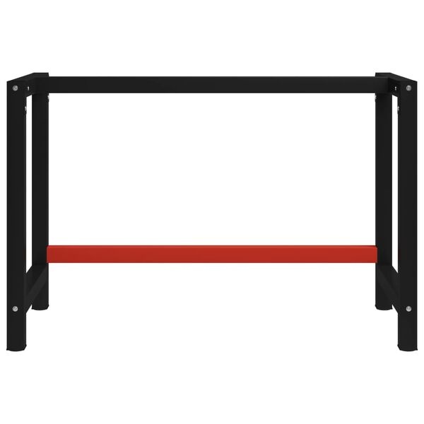 vidaXL Werkbankframe 120cm Zwart/Rood - 35% Korting!