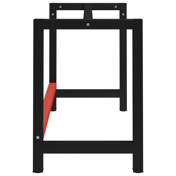 vidaXL Werkbankframe 120cm Zwart/Rood - 35% Korting!