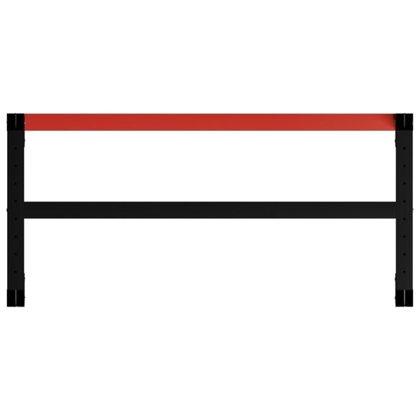 vidaXL Werkbankframe 120cm Zwart/Rood - 35% Korting!