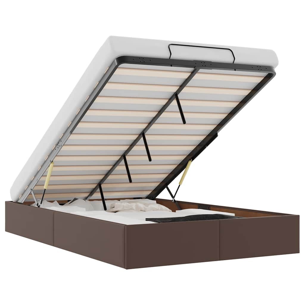 vidaXL Bedframe 120x200 Bruin Kunstleer - 40% Korting!