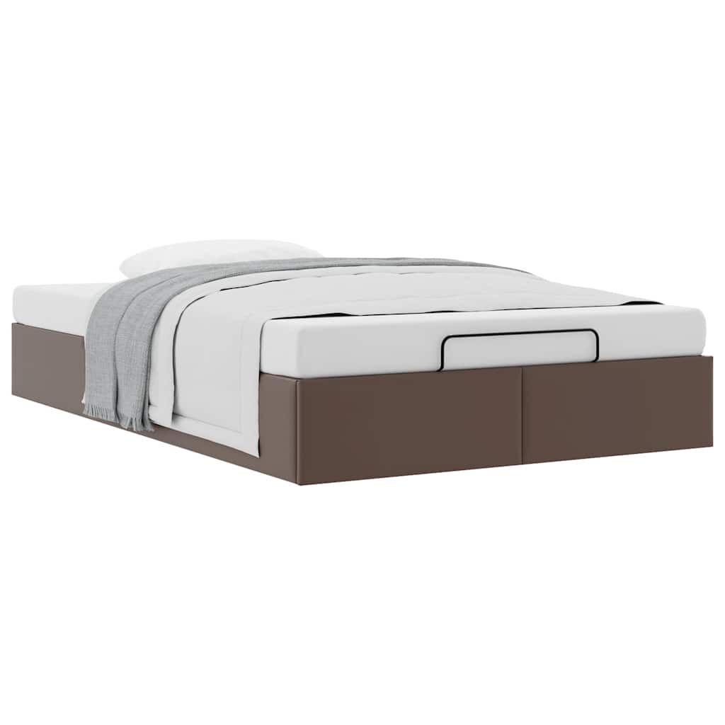 vidaXL Bedframe 120x200 Bruin Kunstleer - 40% Korting!
