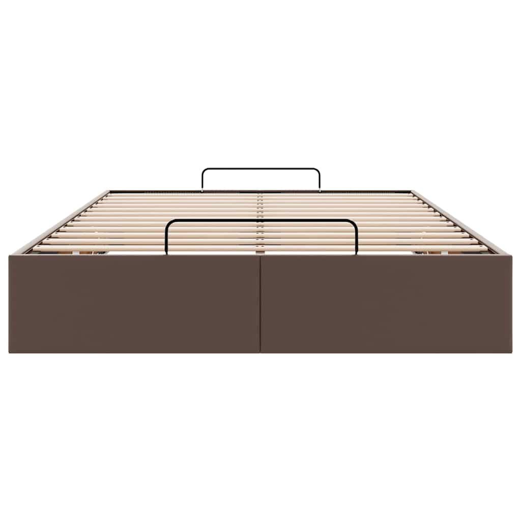 vidaXL Bedframe 120x200 Bruin Kunstleer - 40% Korting!