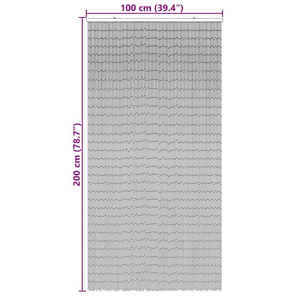 Insectengordijn Bamboe 100x200cm Donkergrijs - 40% Korting!