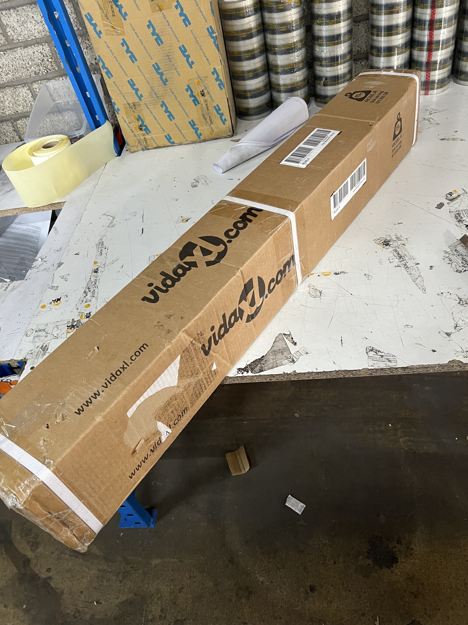 vidaXL Uittrekbaar Tuinscherm 100x500 cm Grijs -40% Korting!