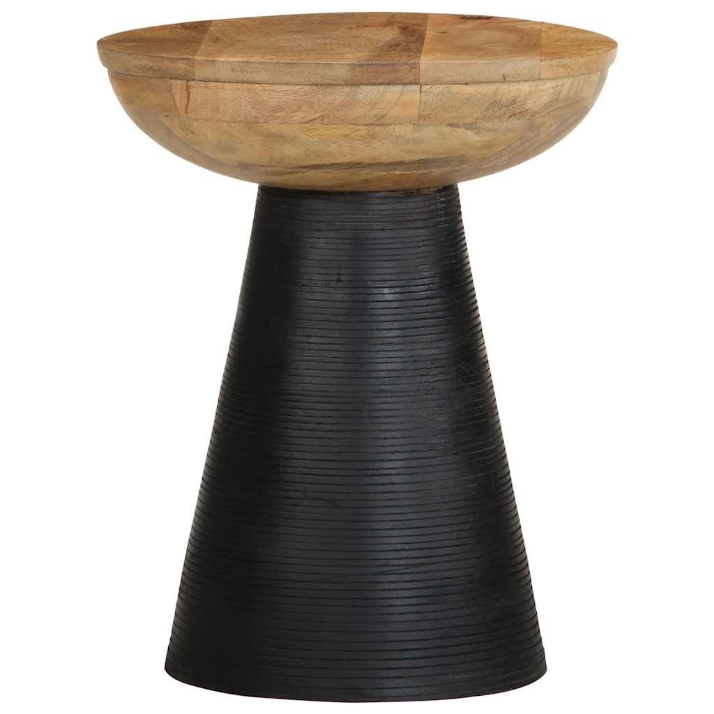 VidaXL Bijzettafel Mangohout Zwart Ø37cm - 40% Korting!