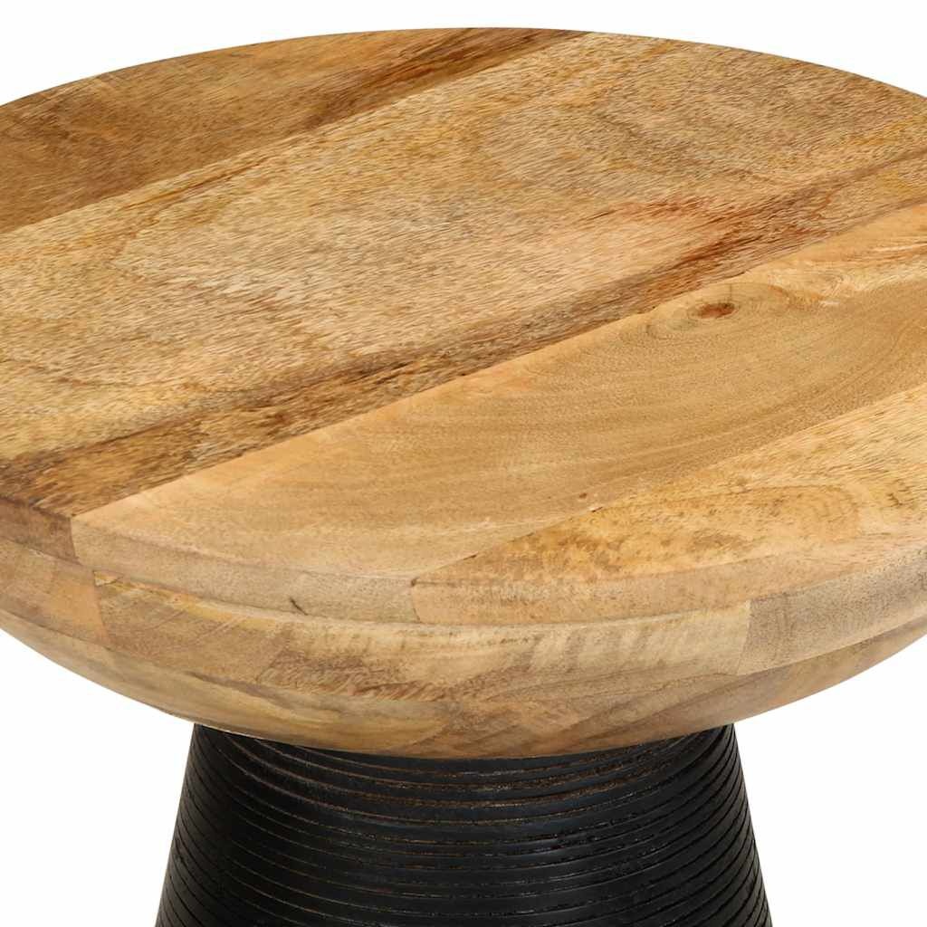 VidaXL Bijzettafel Mangohout Zwart Ø37cm - 40% Korting!