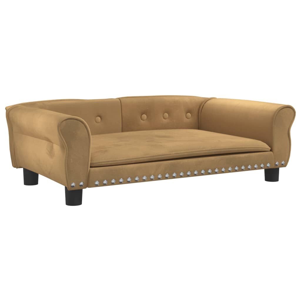 vidaXL Hondenmand Fluweel Bruin 95cm - 40% Korting!