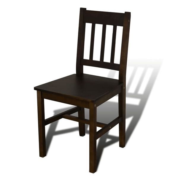 vidaXL Eethoek (Tafel + 4 Stoelen) Bruin - 40% Korting!