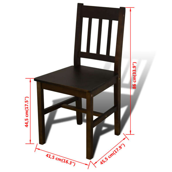 vidaXL Eethoek (Tafel + 4 Stoelen) Bruin - 40% Korting!