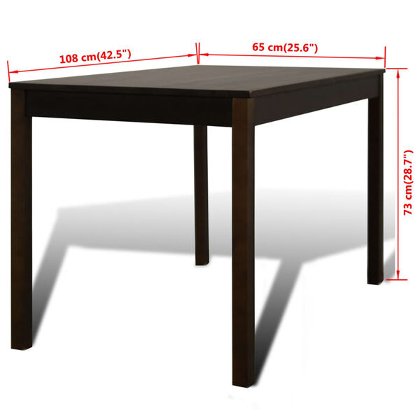 vidaXL Eethoek (Tafel + 4 Stoelen) Bruin - 40% Korting!