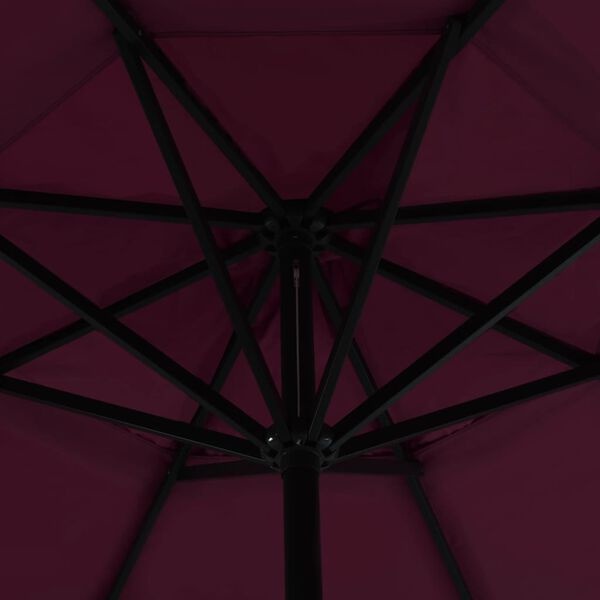 vidaXL Parasol 500cm Bordeauxrood - 35% Korting!