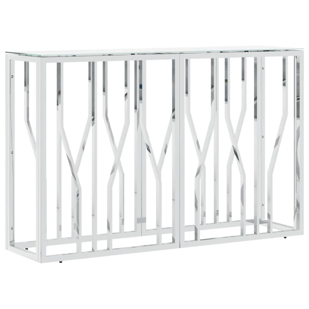 vidaXL Wandtafel RVS/Glas 110cm Zilver -35% Korting!