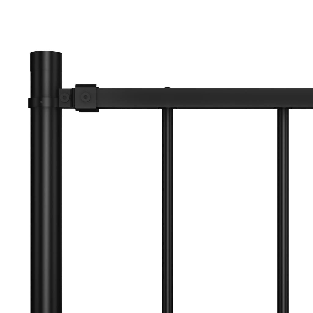 vidaXL Hekpaneel met Palen Zwart - 1.7x1m - 40% Korting!
