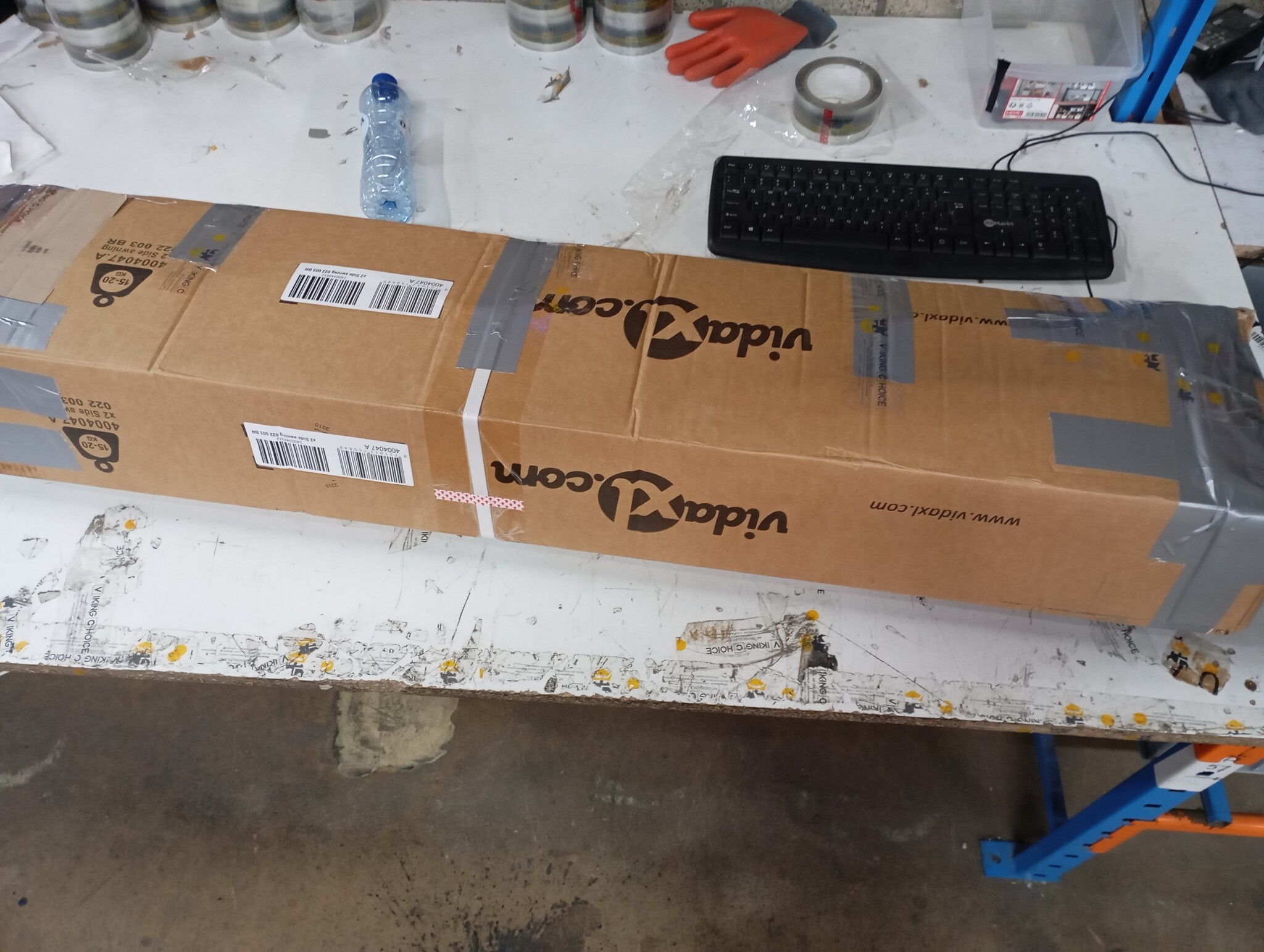 vidaXL Uittrekbaar Windscherm Bruin 220x600cm - 40% Korting!
