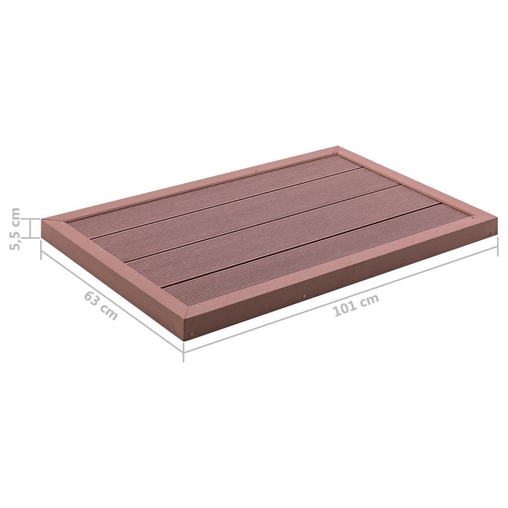 VidaXL Solardouche Vloerelement HKC Bruin - 40% Korting!