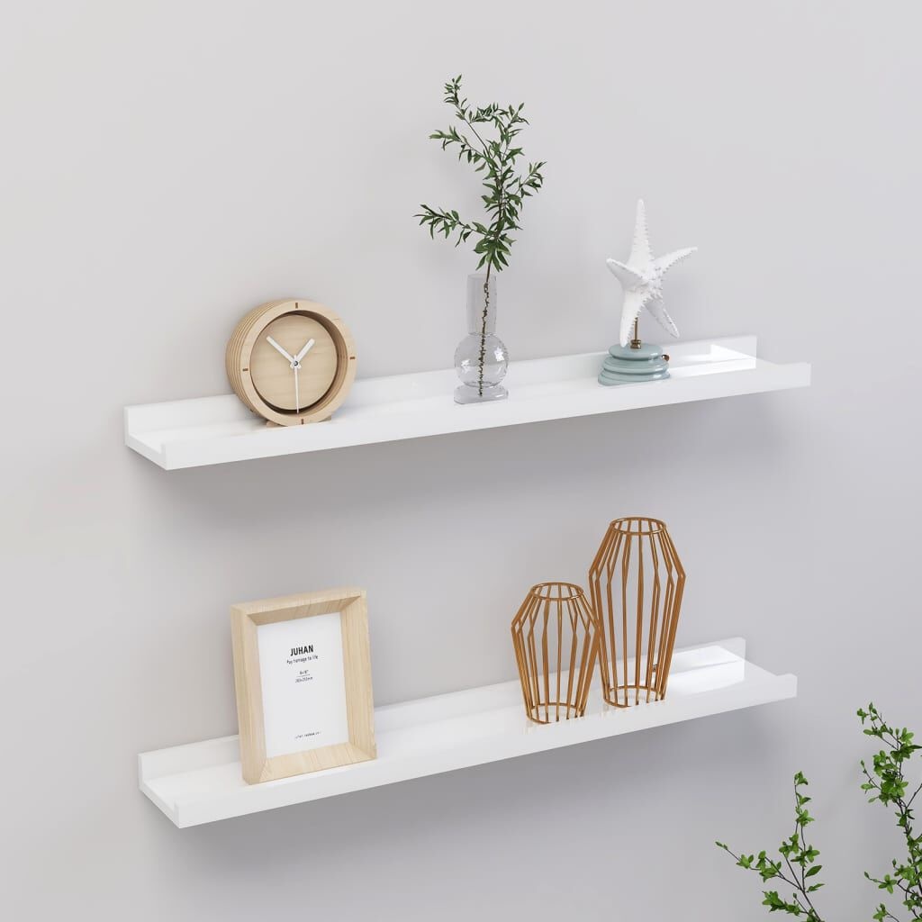Wandschappen (2x) Wit Hoogglans 60cm - 55% Korting!
