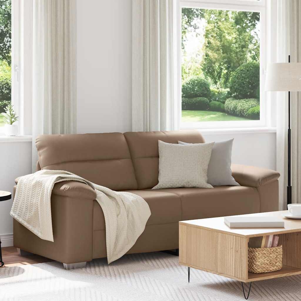 vidaXL Tweezitsbank Cappuccino Kunstleer - 35% Korting!