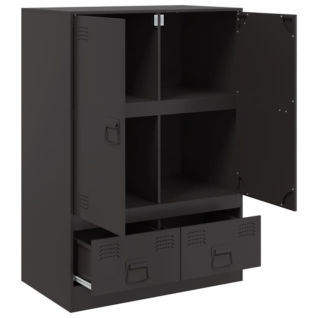 vidaXL Hoge Kast Zwart 67x39x95cm - 60% Korting!