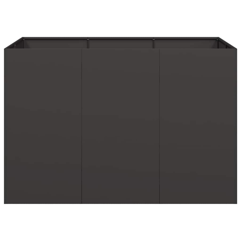 vidaXL Plantenbak Staal Zwart 120x80x80cm - 35% Korting!