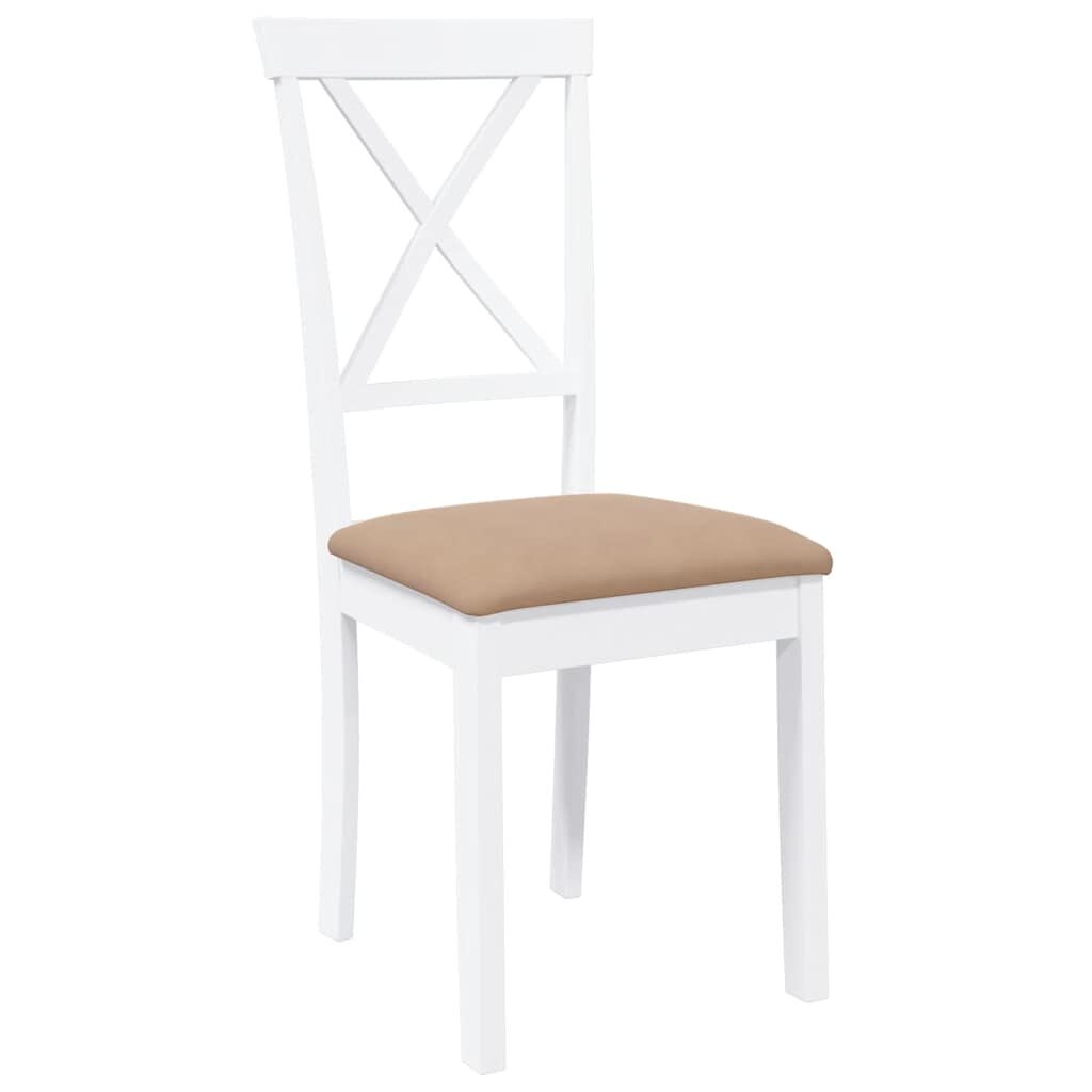 vidaXL Eetkamerstoelen (2 st) Wit Rubberhout -35% Korting!