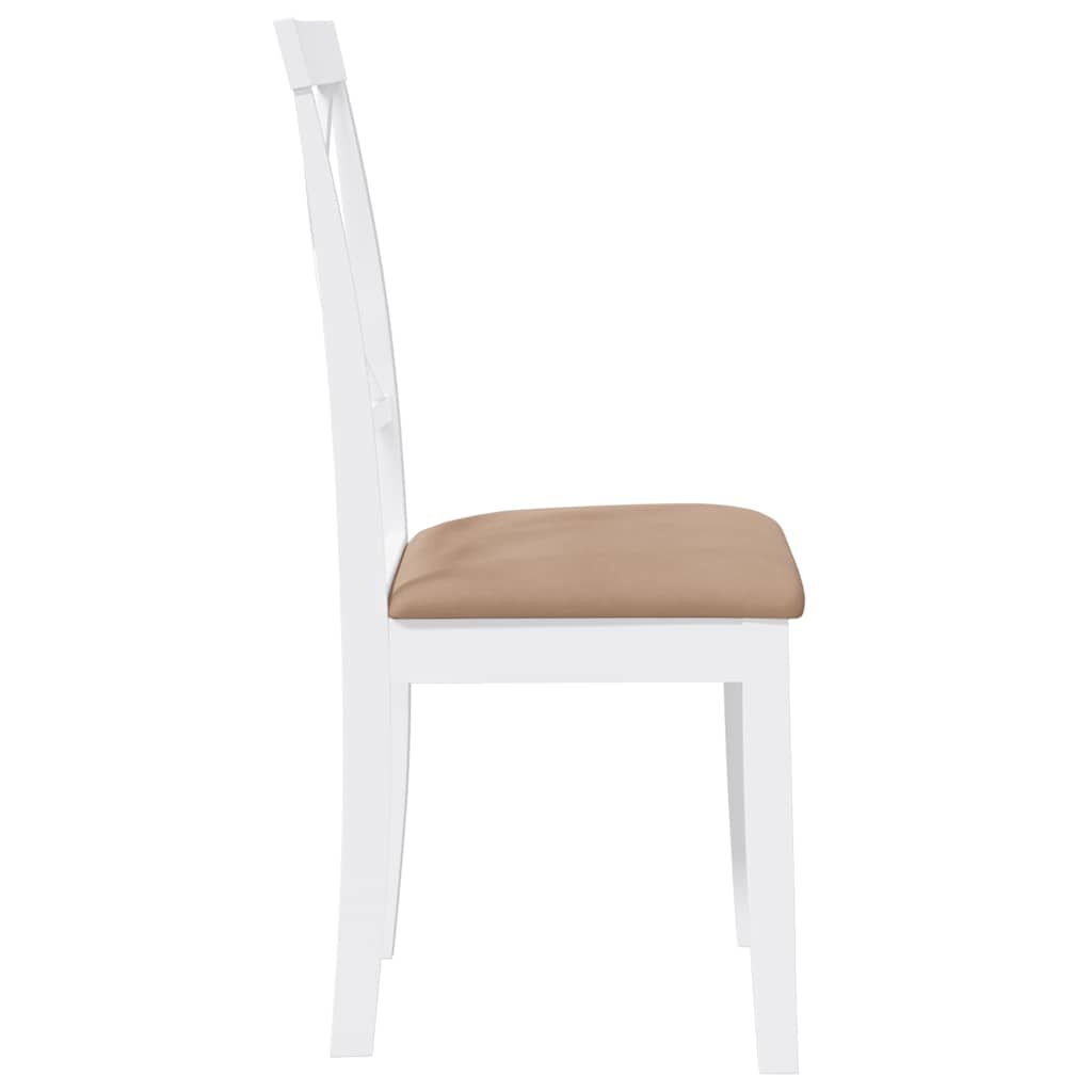 vidaXL Eetkamerstoelen (2 st) Wit Rubberhout -35% Korting!