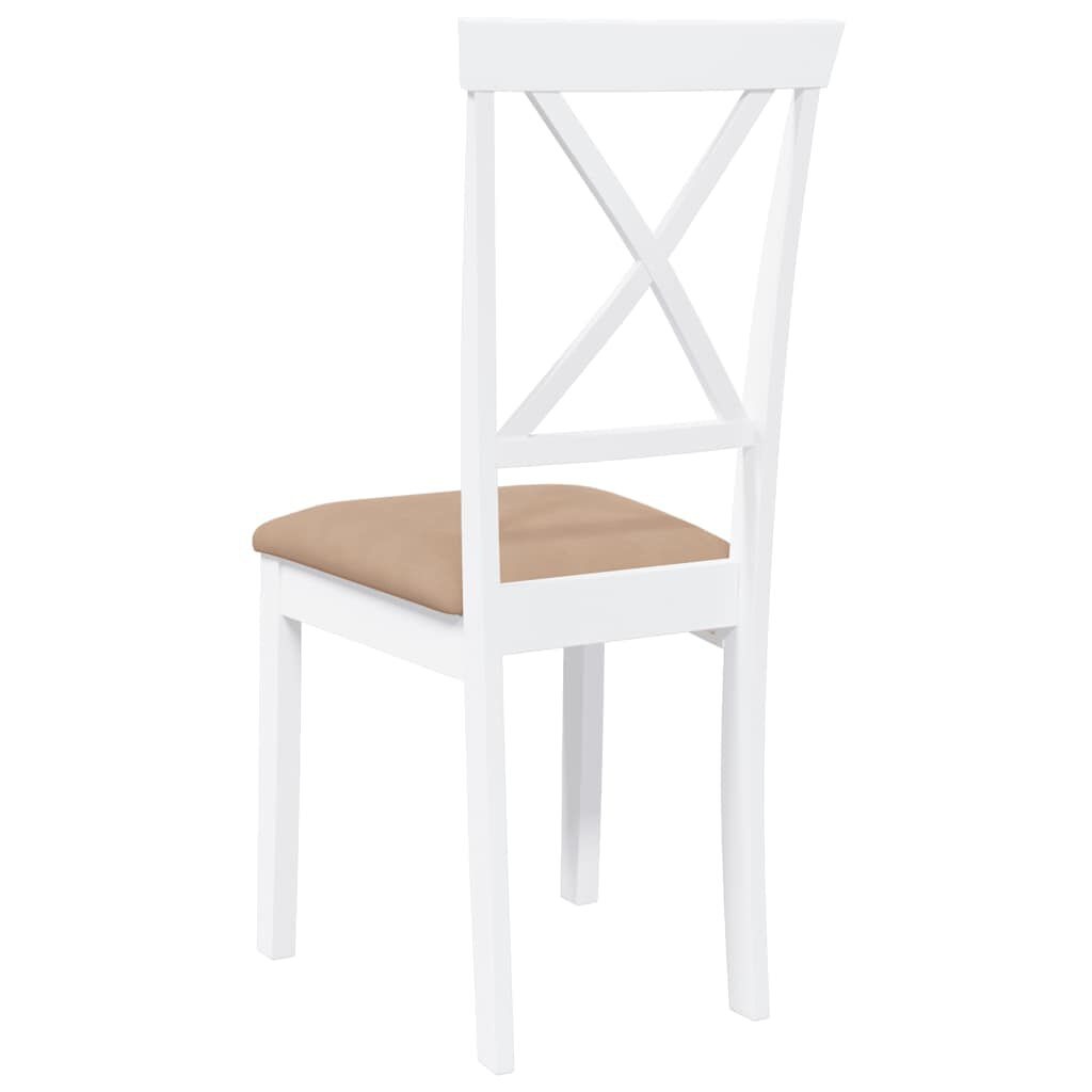 vidaXL Eetkamerstoelen (2 st) Wit Rubberhout -35% Korting!