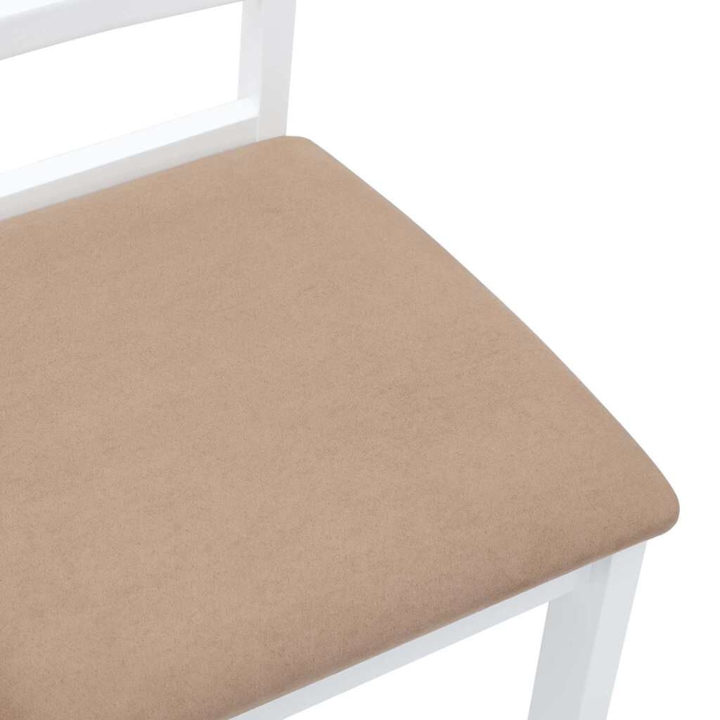 vidaXL Eetkamerstoelen (2 st) Wit Rubberhout -35% Korting!