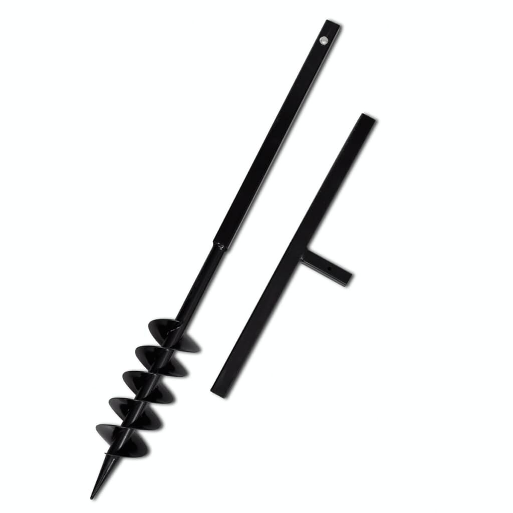 Grondboor 100mm - Zwart - 40% Korting! Dubbele Schroef