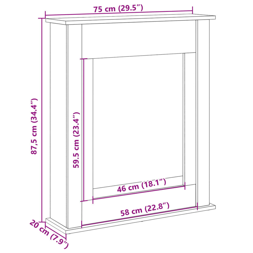 vidaXL Haardombouw Oud Hout - 75cm - 40% Korting!