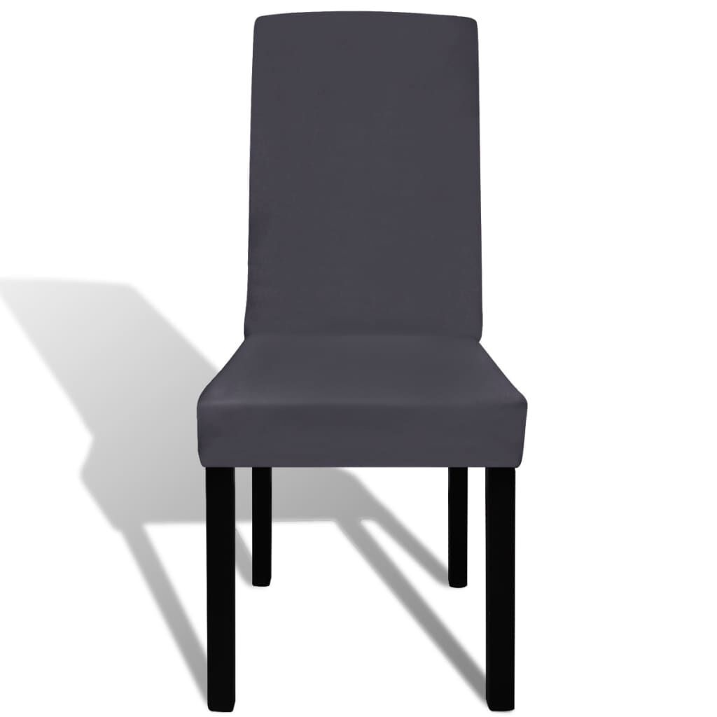 Stoelhoezen Set (4) Antraciet - Rechte Rug - 35% Korting!