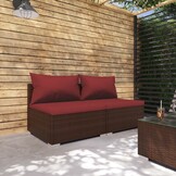 VidaXL Loungeset Bruin - Scheur in Rattan - 60% Korting!