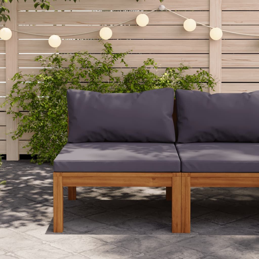 VidaXL Acacia Middenbank Donkergrijs - 40% Korting!