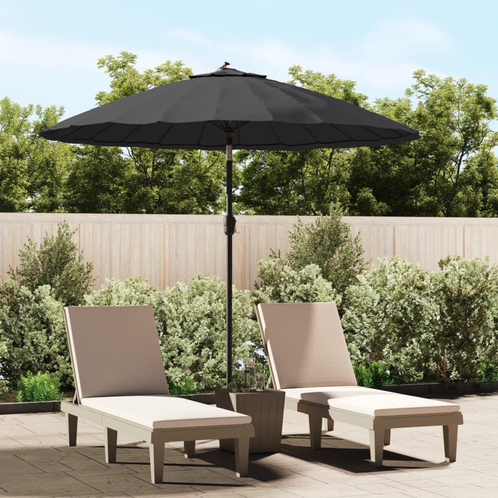 Parasol 270cm Zwart - 40% Korting! (Zo Goed Als Nieuw)