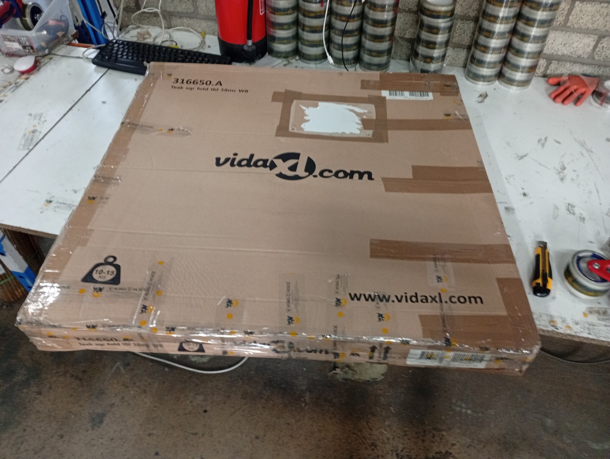 vidaXL Teakhouten Tuintafel Inklapbaar - 40% Korting!