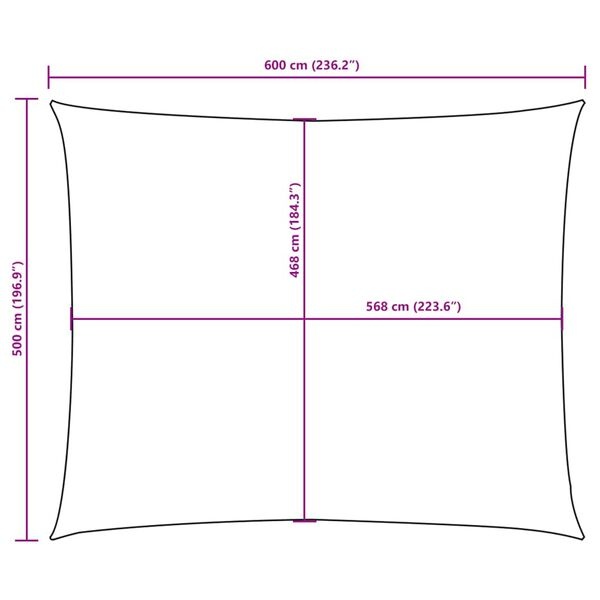 Zonnescherm Rechthoek 5x6m Taupe -35%! Topdeal