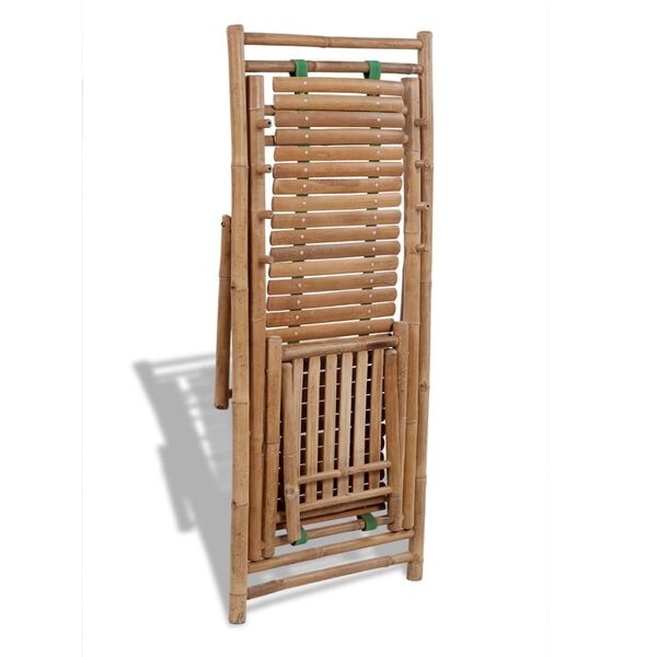 vidaXL Bamboe Terrasstoel met Voetensteun - 40% Korting!
