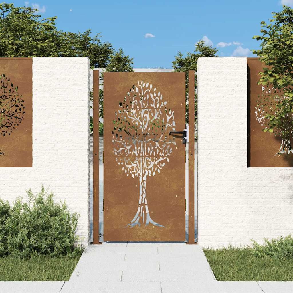 vidaXL Poort Cortenstaal Boom 105x180cm -35% Korting!