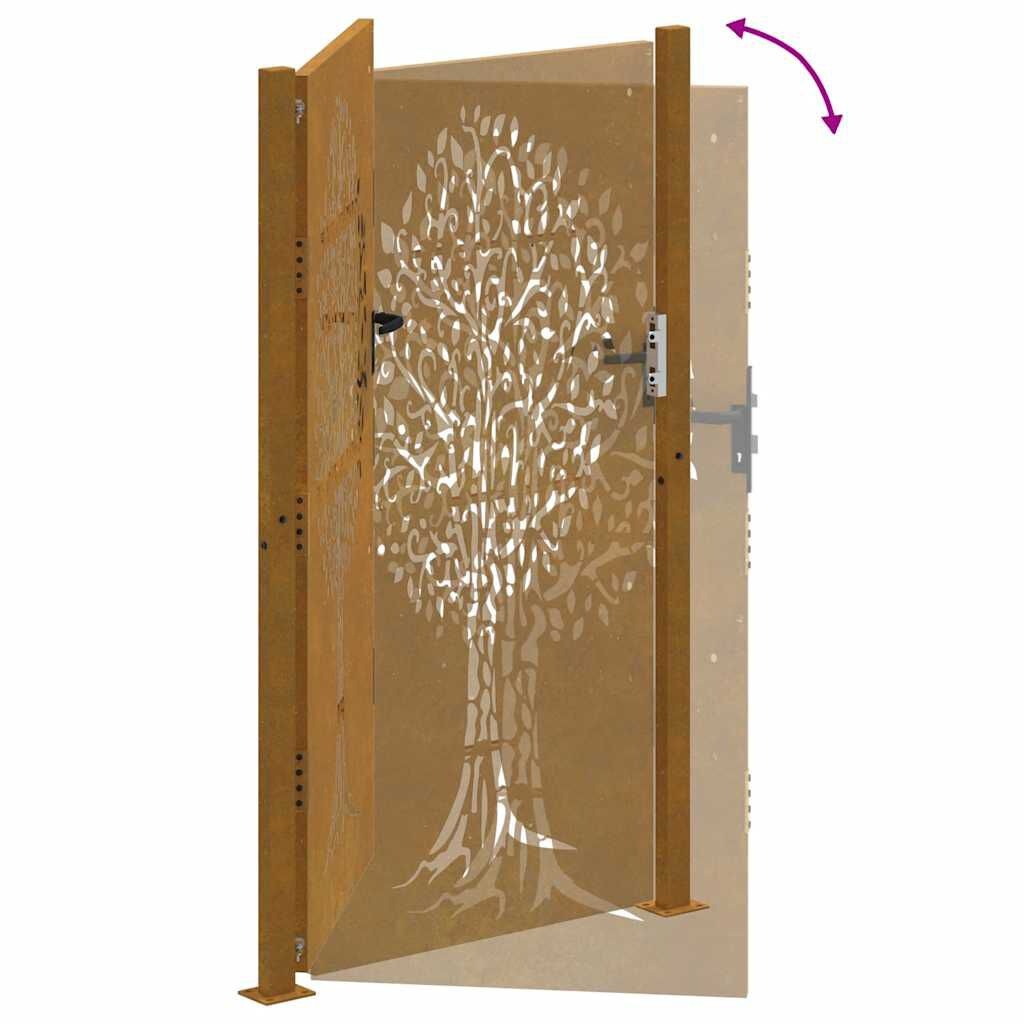 vidaXL Poort Cortenstaal Boom 105x180cm -35% Korting!
