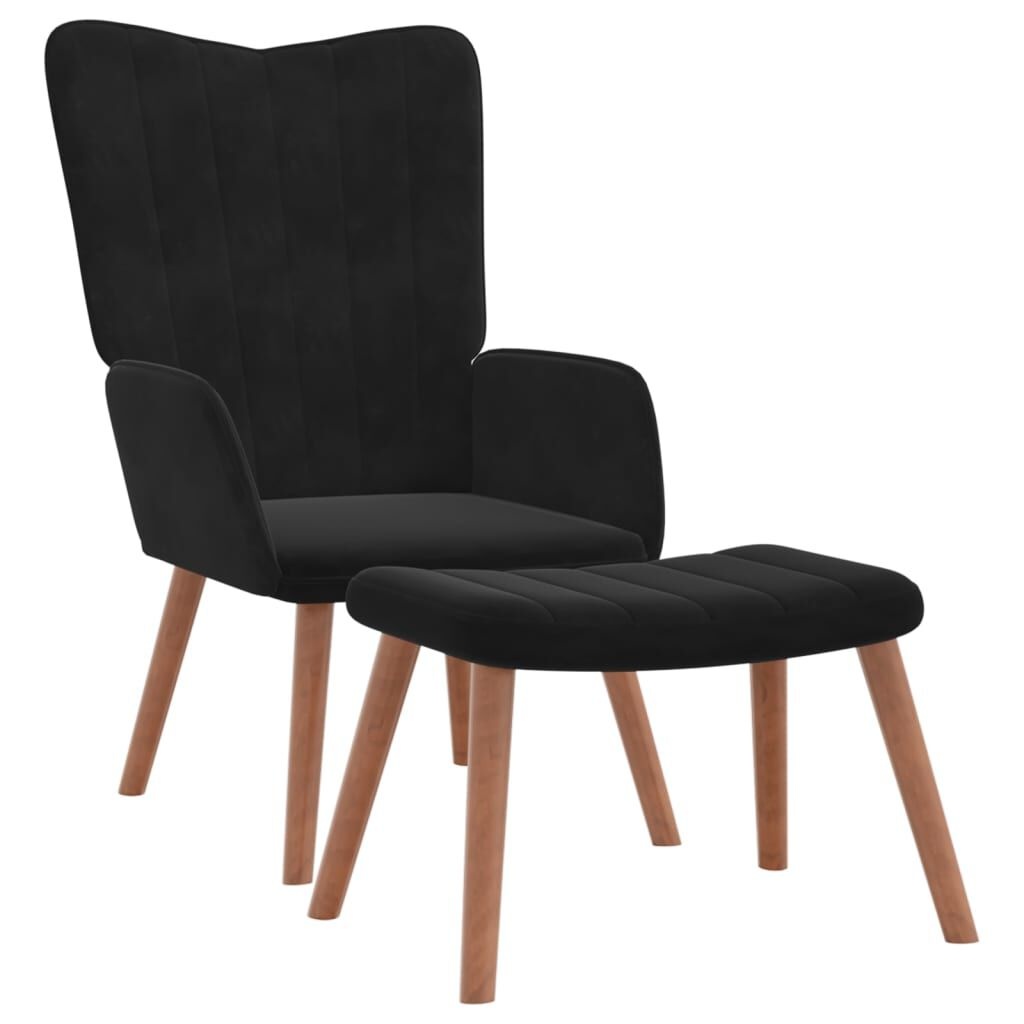 Relaxstoel met Voetenbank Zwart - 40% Korting!