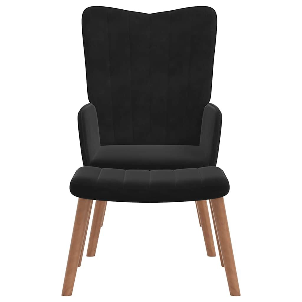 Relaxstoel met Voetenbank Zwart - 40% Korting!