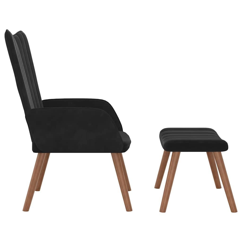 Relaxstoel met Voetenbank Zwart - 40% Korting!
